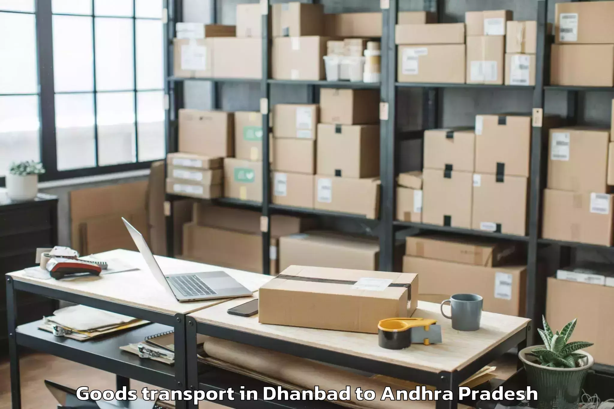 Book Dhanbad to Muttukuru Goods Transport Online